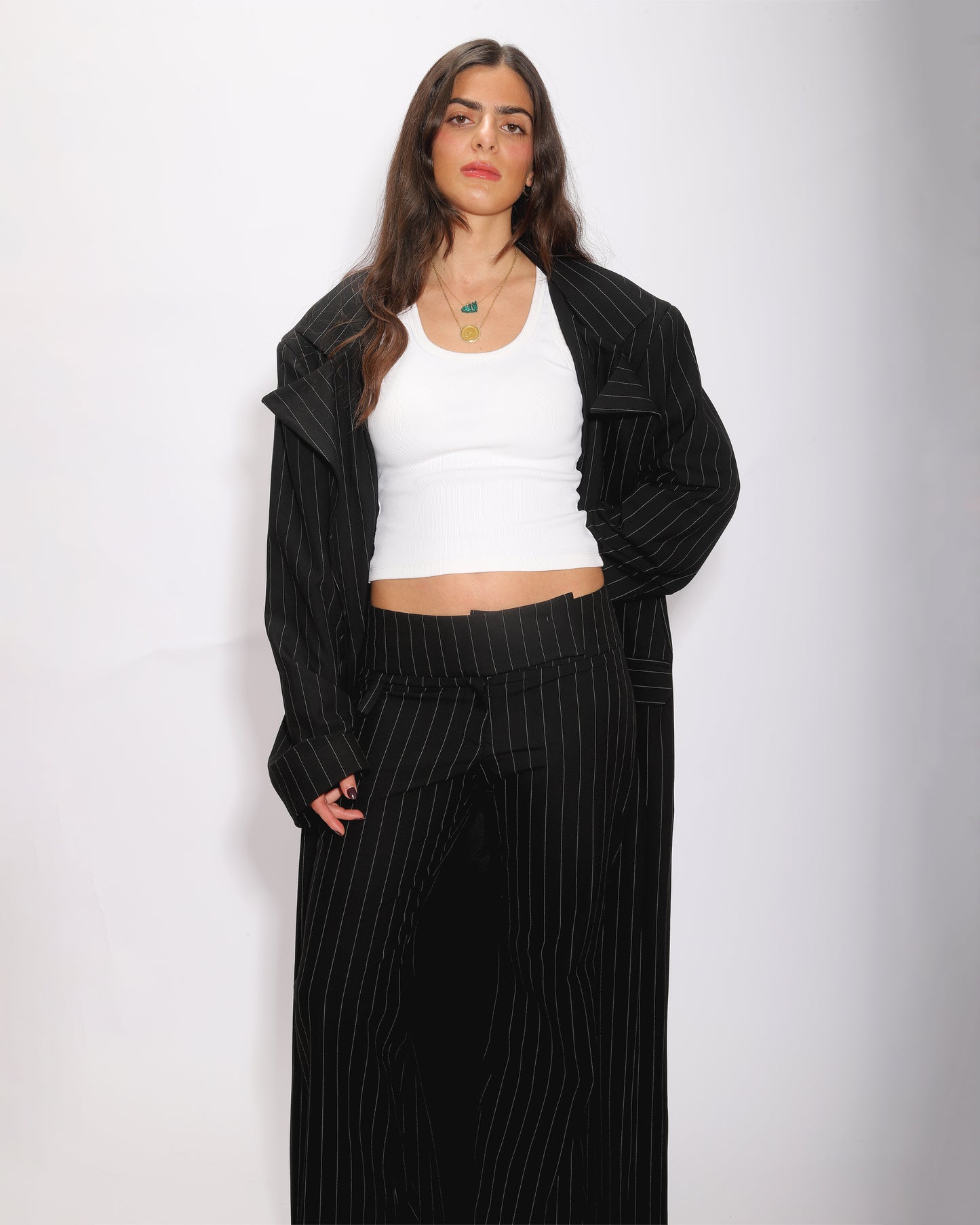 THE BOOTLEG STRIPPED TROUSERS