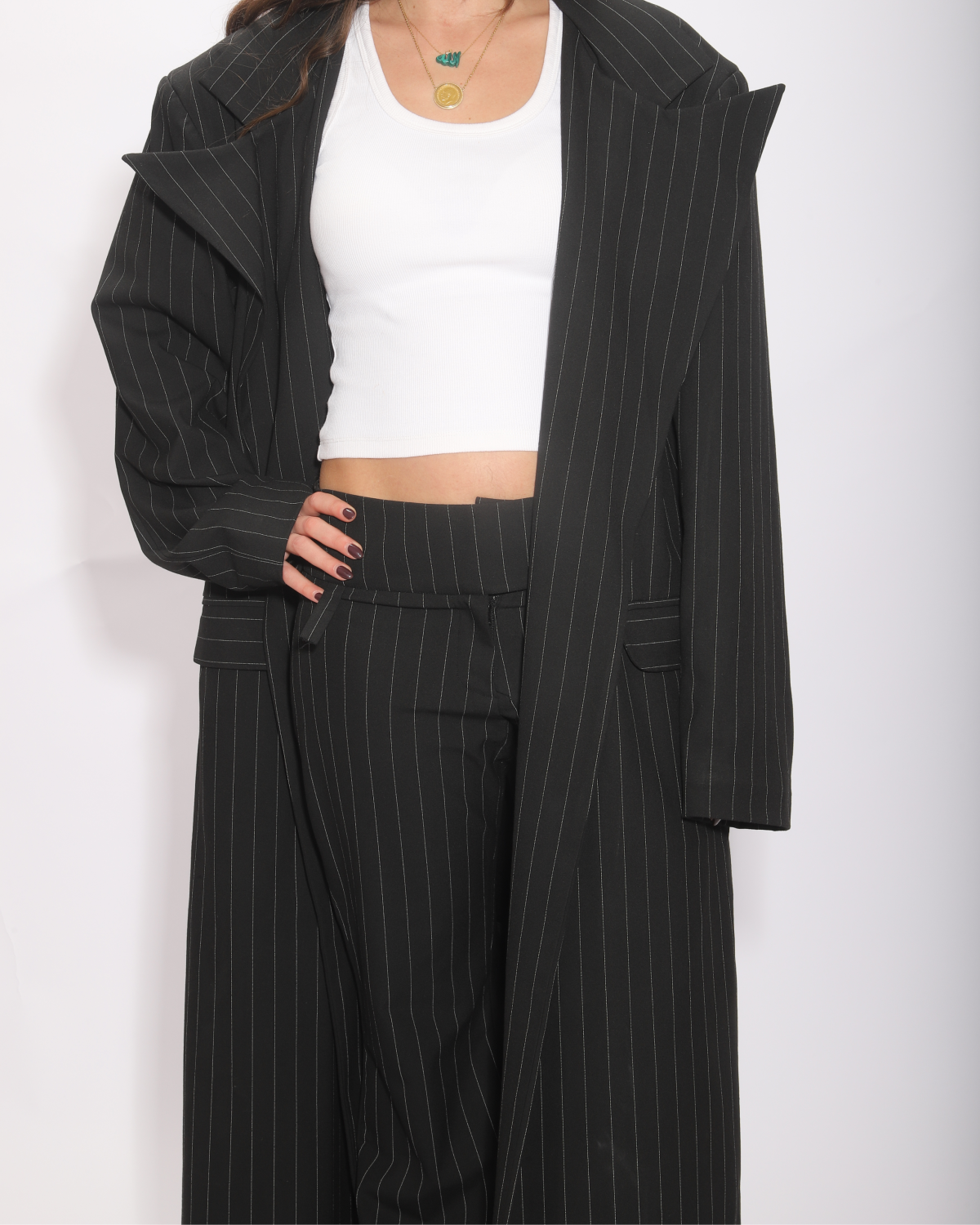 THE BLACK STRIPPED COAT